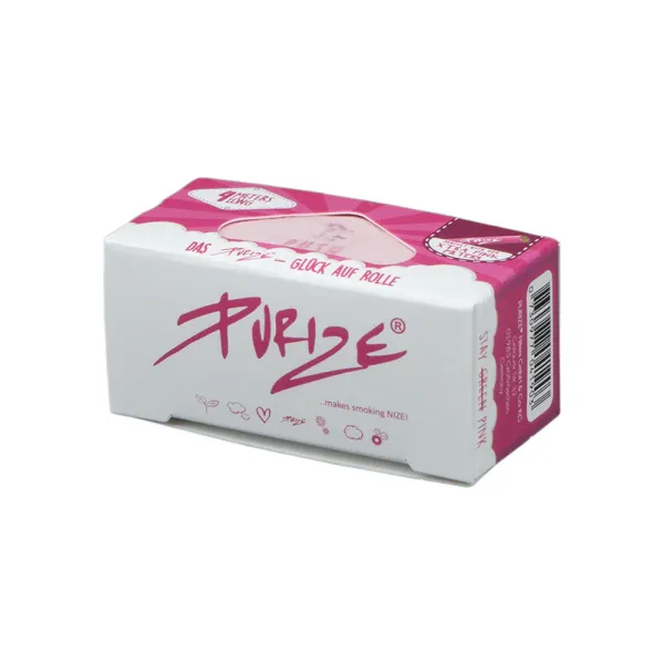 PURIZE Pink Papers Rolls – 4 m Endlospapier, 44 mm Breite, ultrafein mit natürlicher Gummierung & Slow-Burn